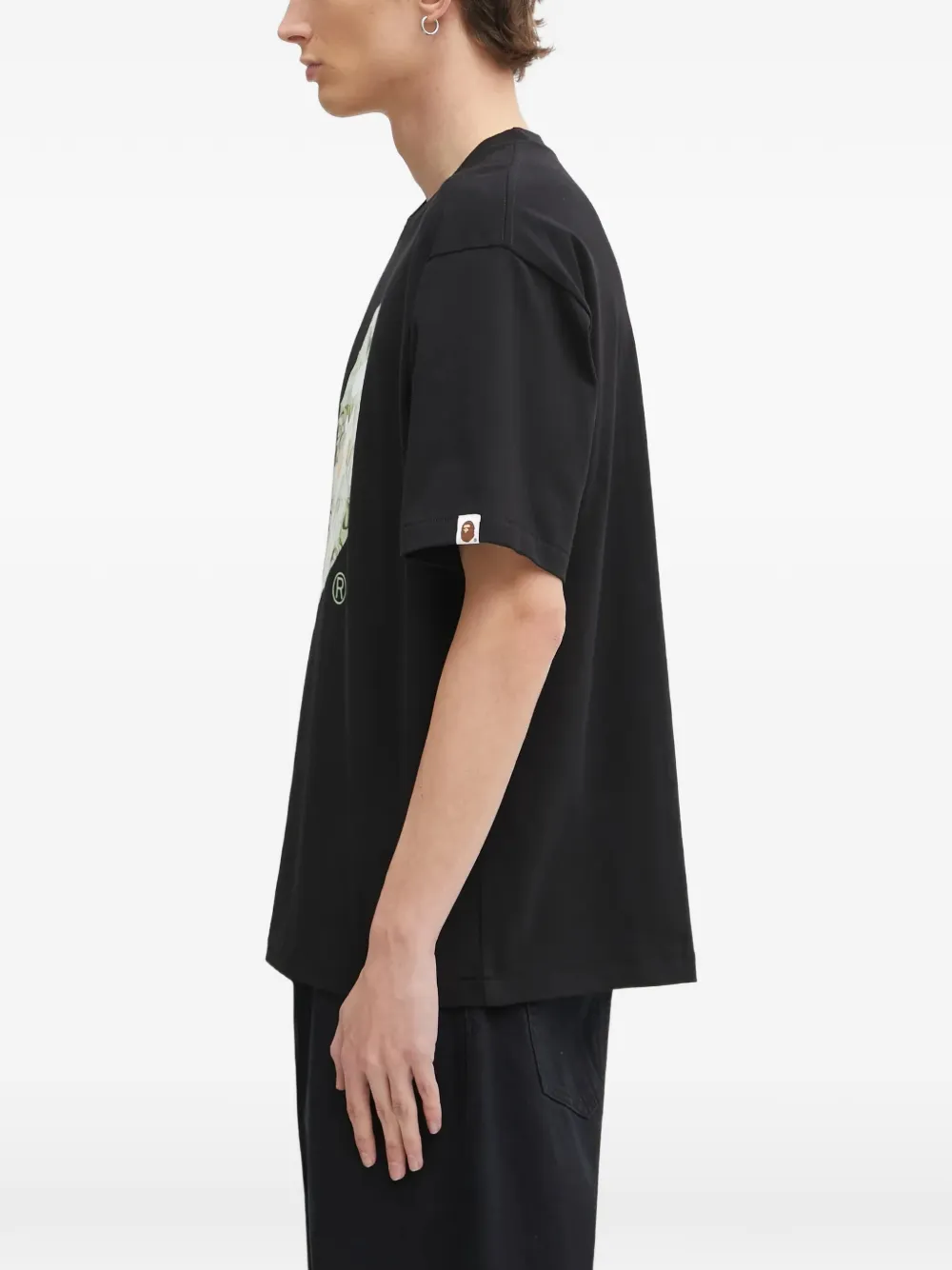  A Bathing Ape® Vacation Pattern Ape Head T-shirt - Black 