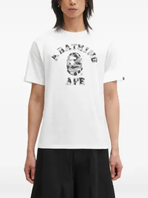 A BATHING APE® Palm Tree Camo College T-shirt | White | FARFETCH