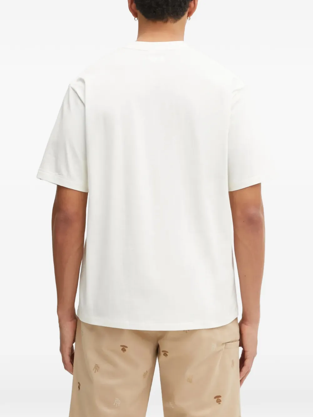 A BATHING APE Palm Tree Camo T-shirt met logoprint Beige