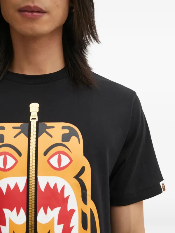 A BATHING APE® Colors Tiger graphic-print T-shirt | Black