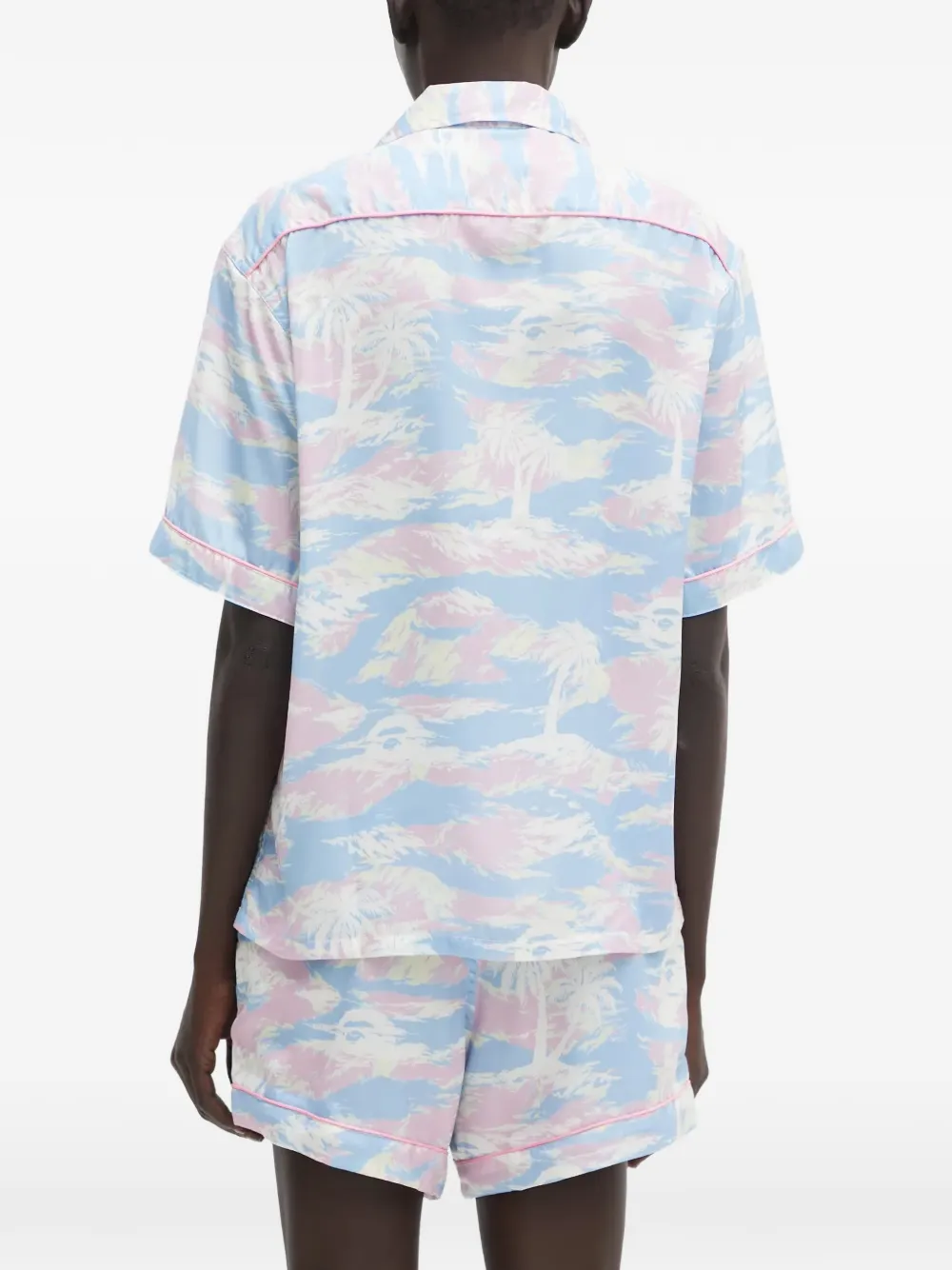 A Bathing Ape Short-sleeve Pocket Patterned Shirt In White