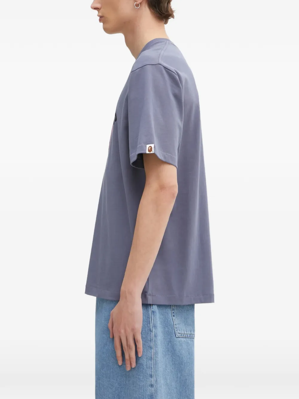 A BATHING APE T-shirt met grafische print Blauw