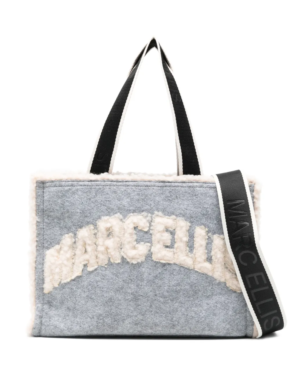 Marc Ellis sherpa-logo tote bag | Grey | Image 1