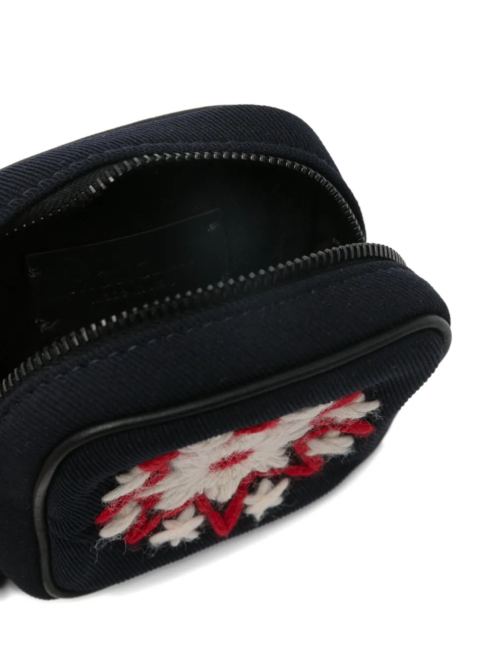 Moncler Grenoble Portemonnee met rits en borduurwerk Blauw