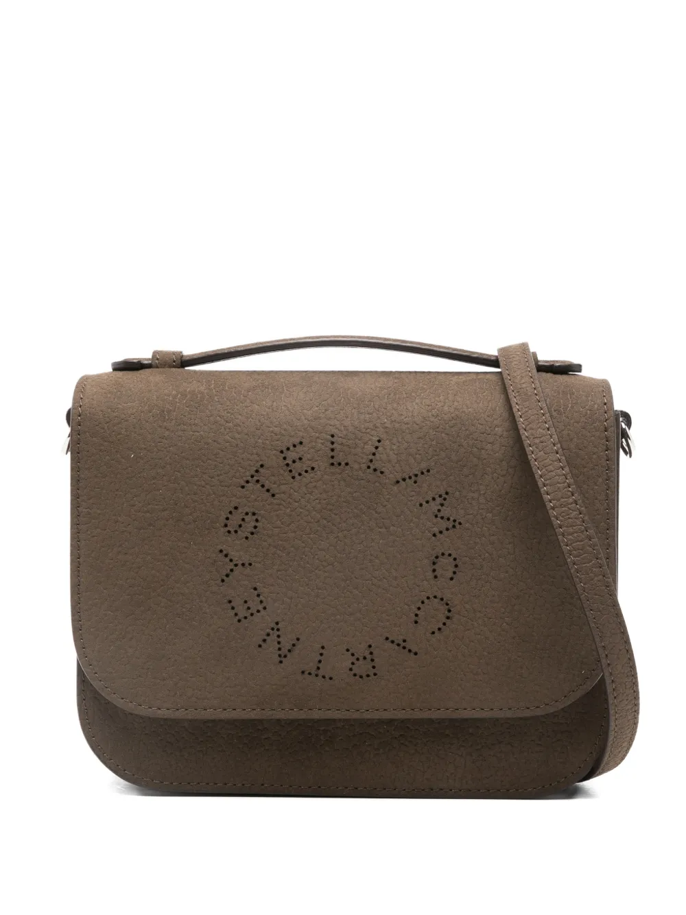 Stella McCartney logo-perforated cross body bag - Marrone