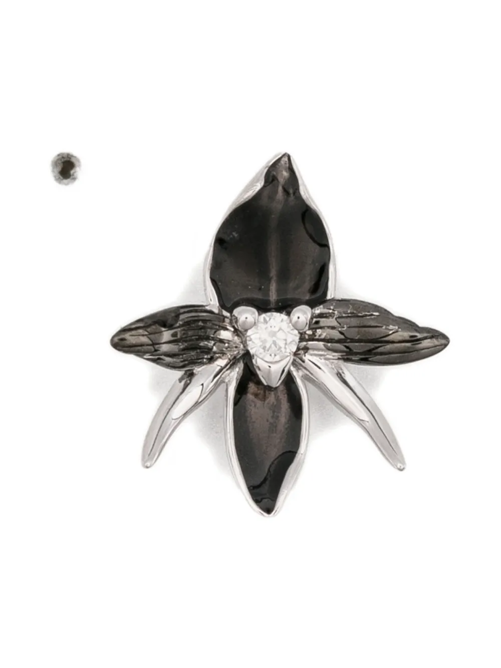 Shaun Leane black-orchid diamond earrings - Silber