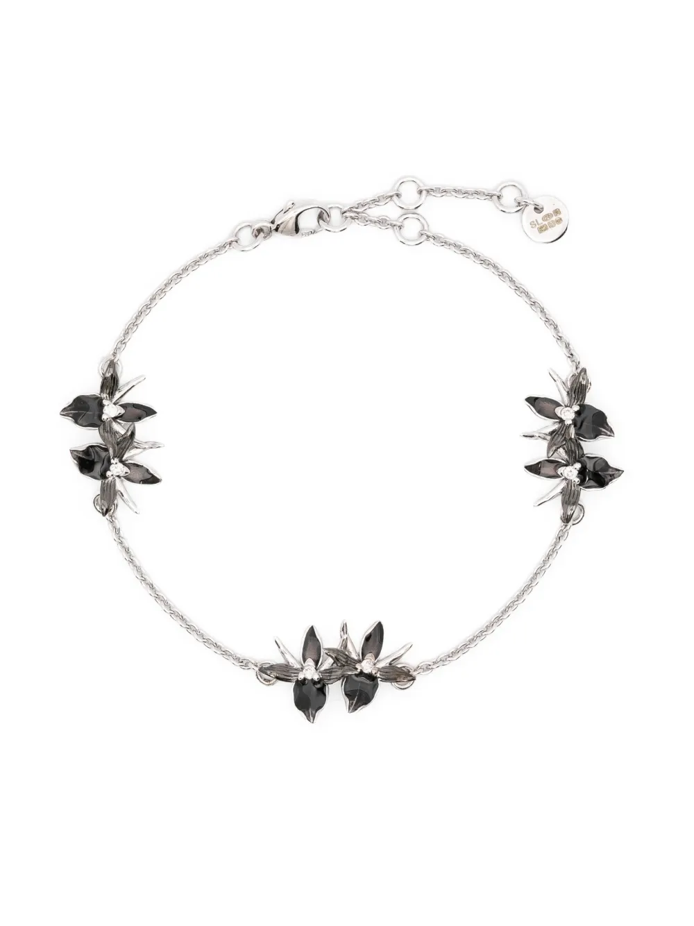 Shaun Leane diamond flowers bracelet - Argento
