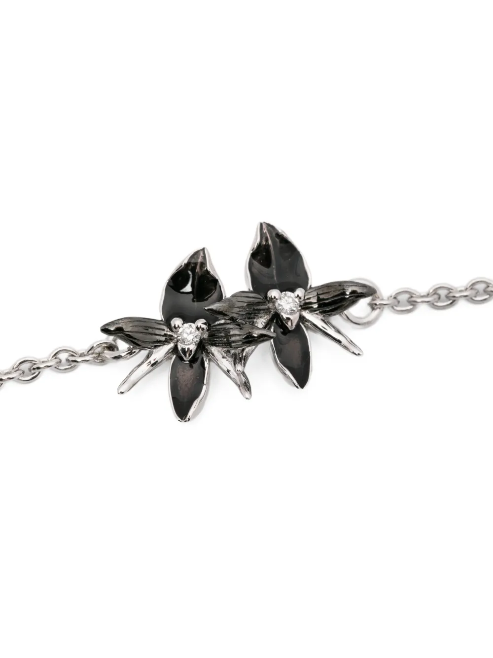  Shaun Leane Diamond Flowers Bracelet - Silver 