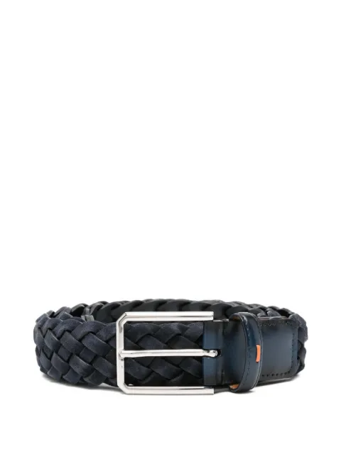 Santoni braided suede belt
