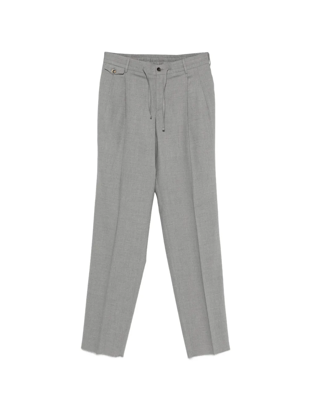 PT Torino drawstring-waist pleated trousers - Grau