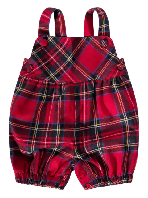 Baroni Firenze Kids plais-patterd dungaree