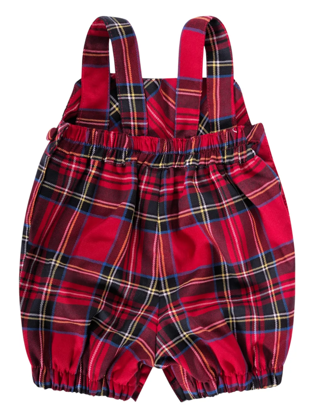  Baroni Firenze Kids Plais-patterd Dungaree - Red 
