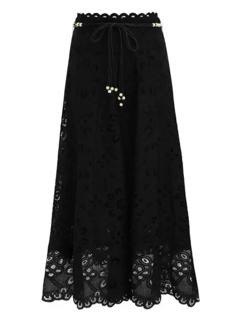 ZIMMERMANN embroidered draping skirt