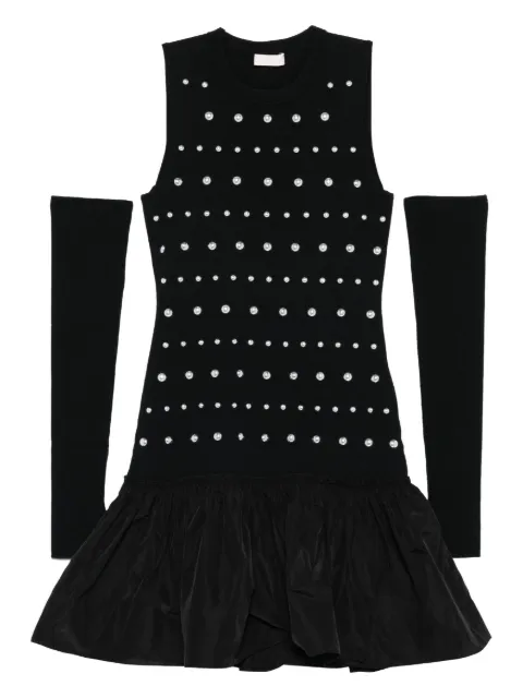 LIU JO embellished ruffled mini dress