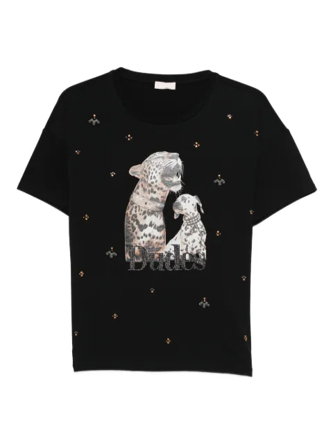 LIU JO animal-print embellished T-shirt