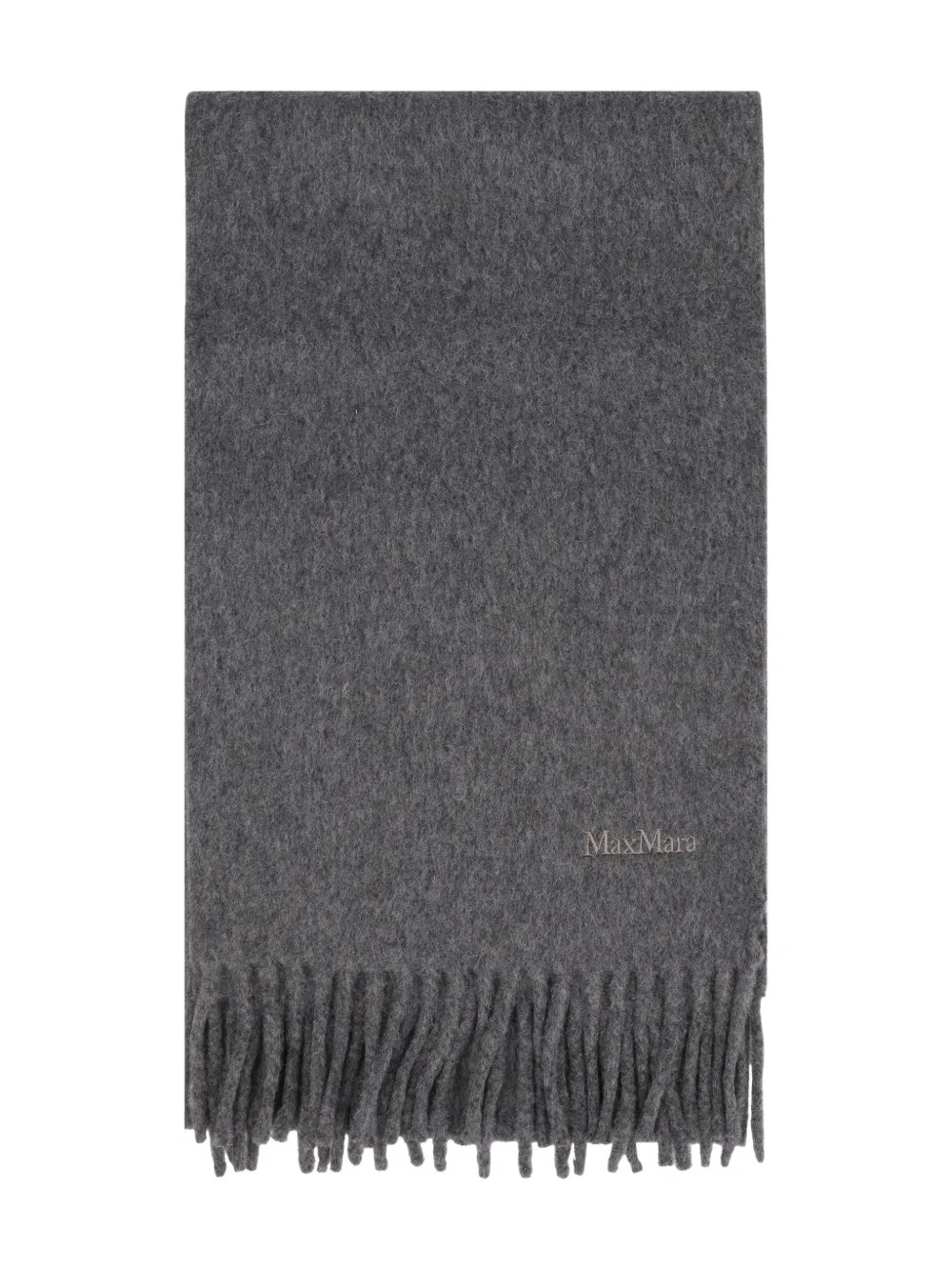 Max Mara Scilli fringed scarf | Grey | Image 1