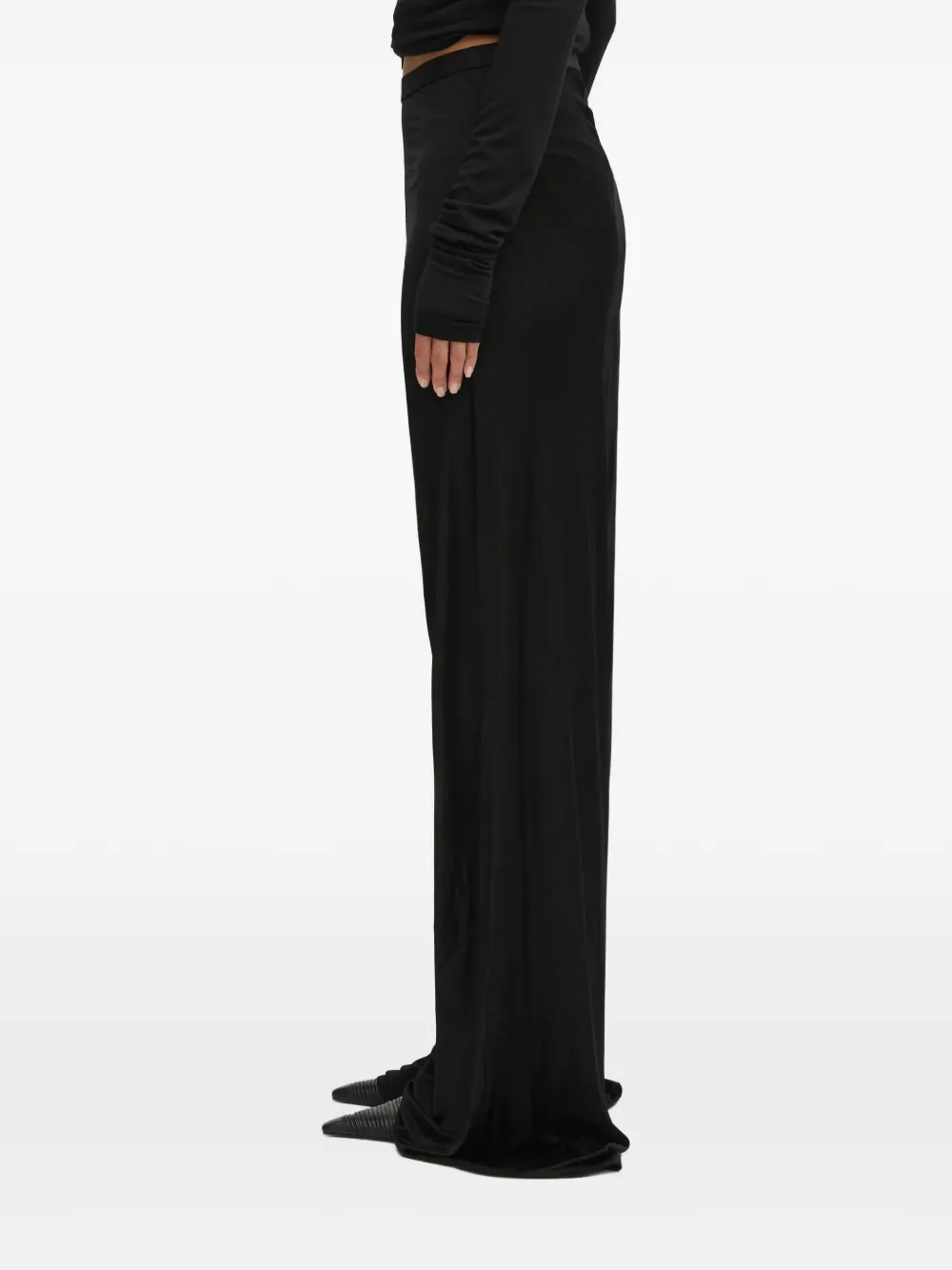 Rick Owens Lilies Bias broek met elastische taille Zwart