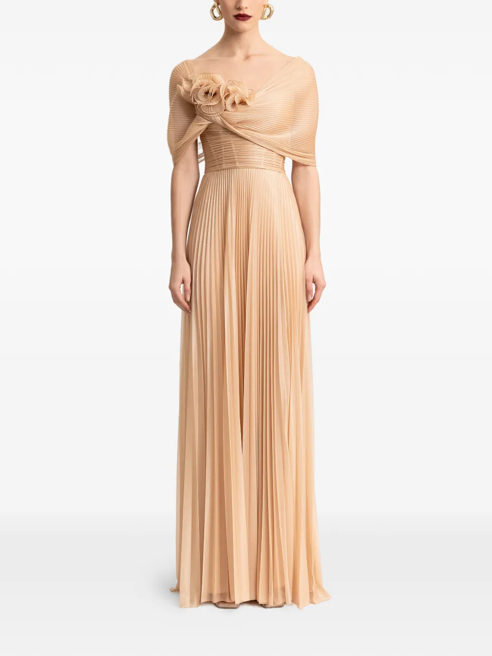 Gemy Maalouf Abito da sera drappeggiato - Toni neutri