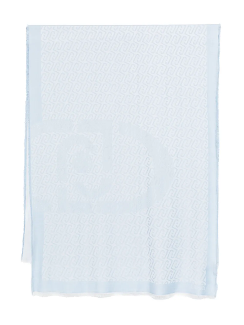 LIU JO logo-pattern scarf - Blu