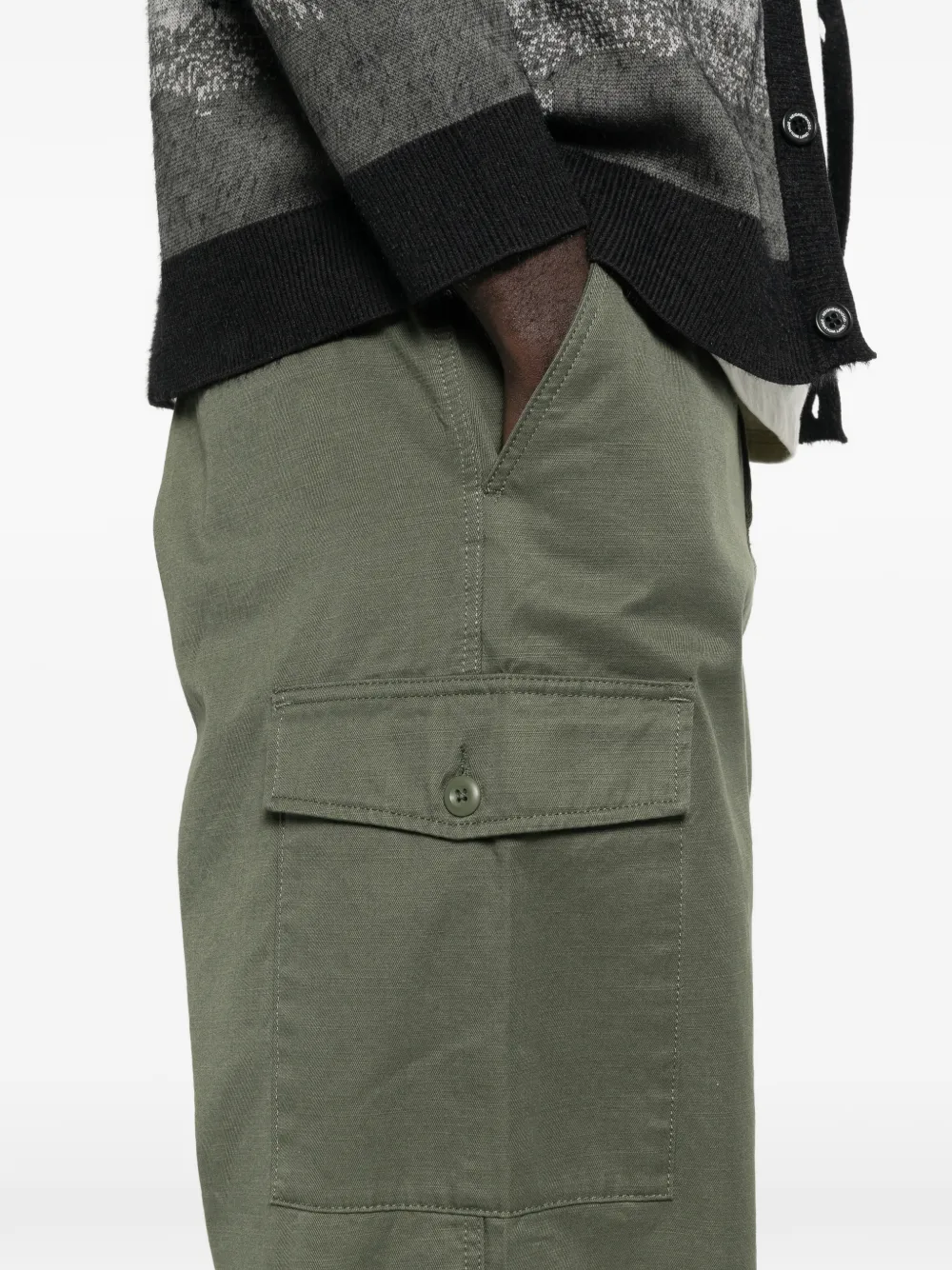 Carhartt WIP Broek met zak en riemlus Groen