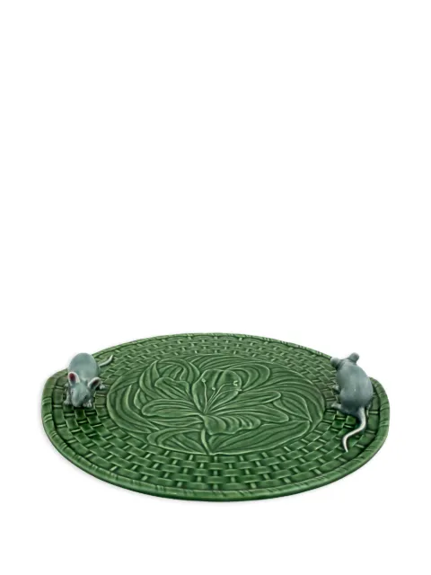 Bordallo Pinheiro lilies mouse cheese tray