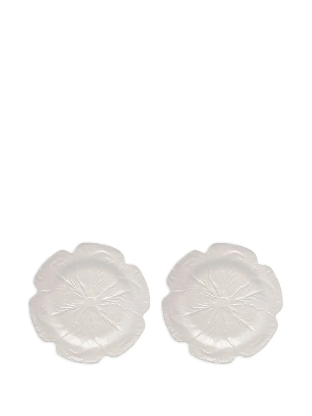 Bordallo Pinheiro Cabbage embossed plate (two-person setting) - Bianco
