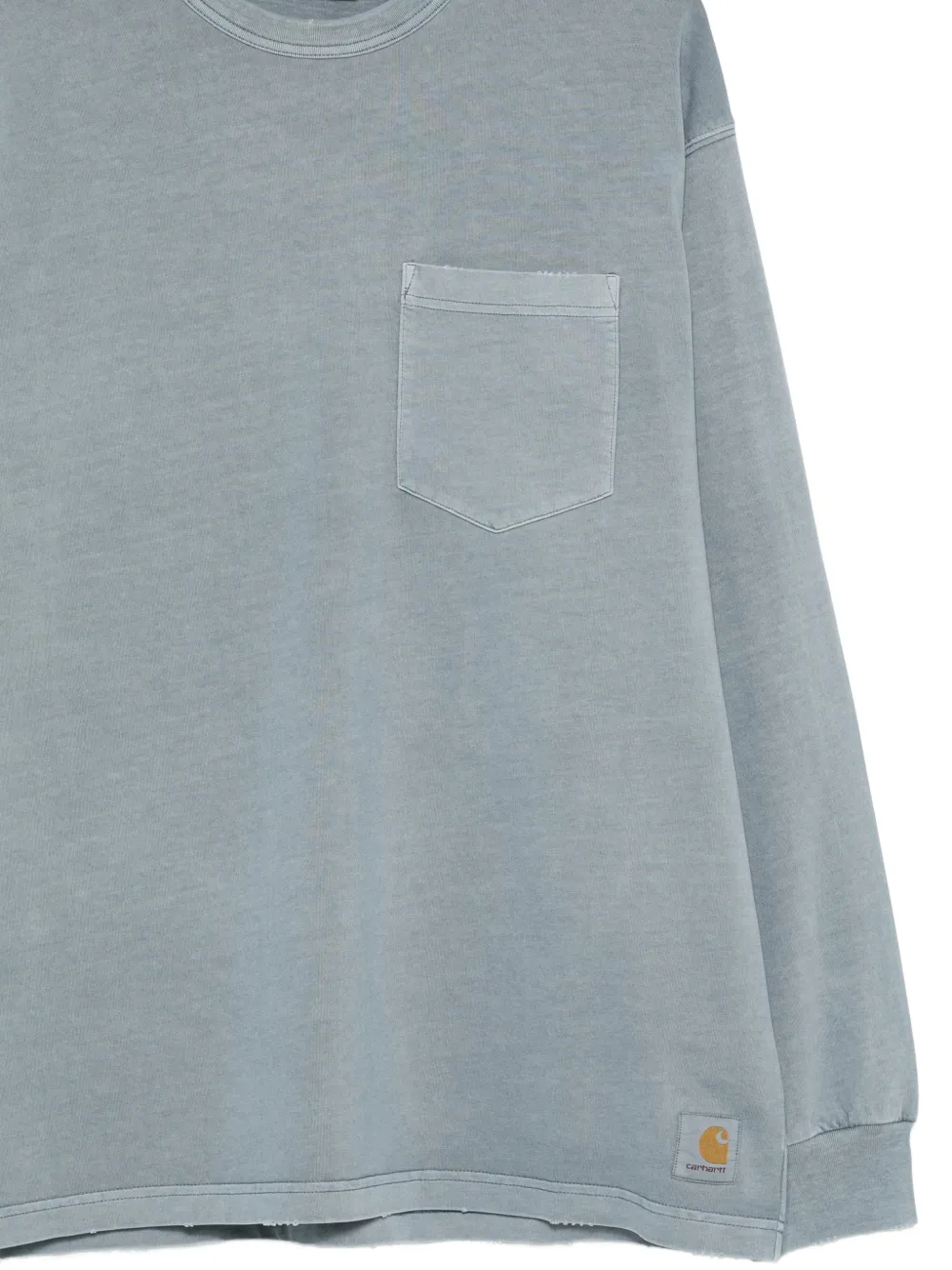 Carhartt WIP T-shirt met lange mouwen en zak Grijs