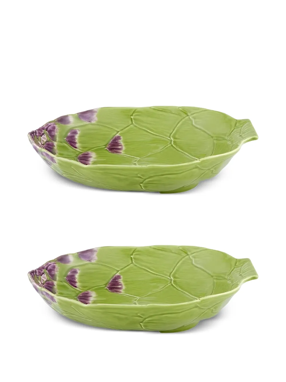 Bordallo Pinheiro Artichoke embossed pasta dish (two-person setting) - Verde