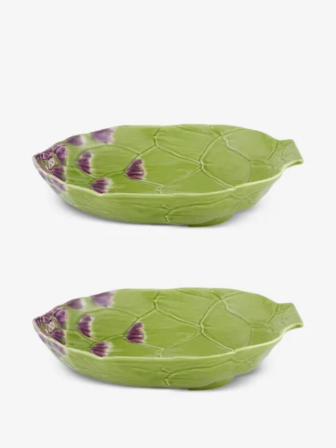 Bordallo Pinheiro plat à pâtes à motif d'artichaut embossé (pour deux personnes)