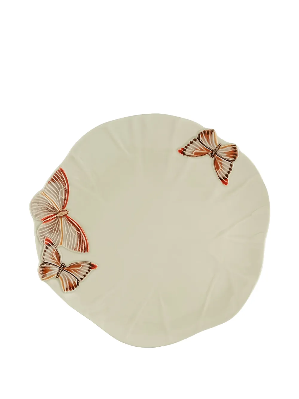 Bordallo Pinheiro x Claudia Schiffer Cloudy Butterflies plate (two-person setting) - Toni neutri