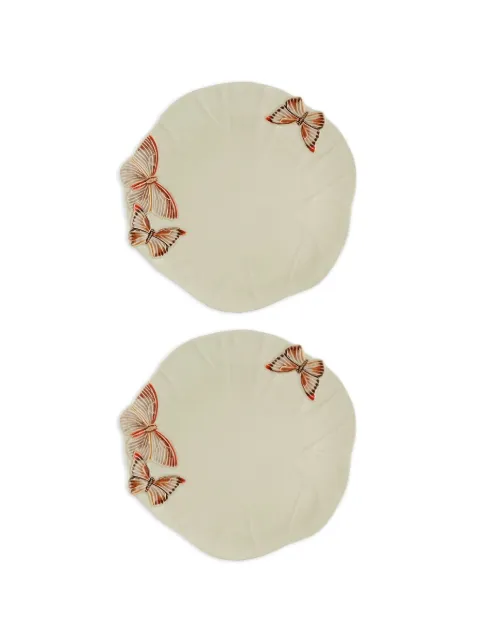Bordallo Pinheiro x  Claudia Schiffer Cloudy Butterflies plate (two-person setting)