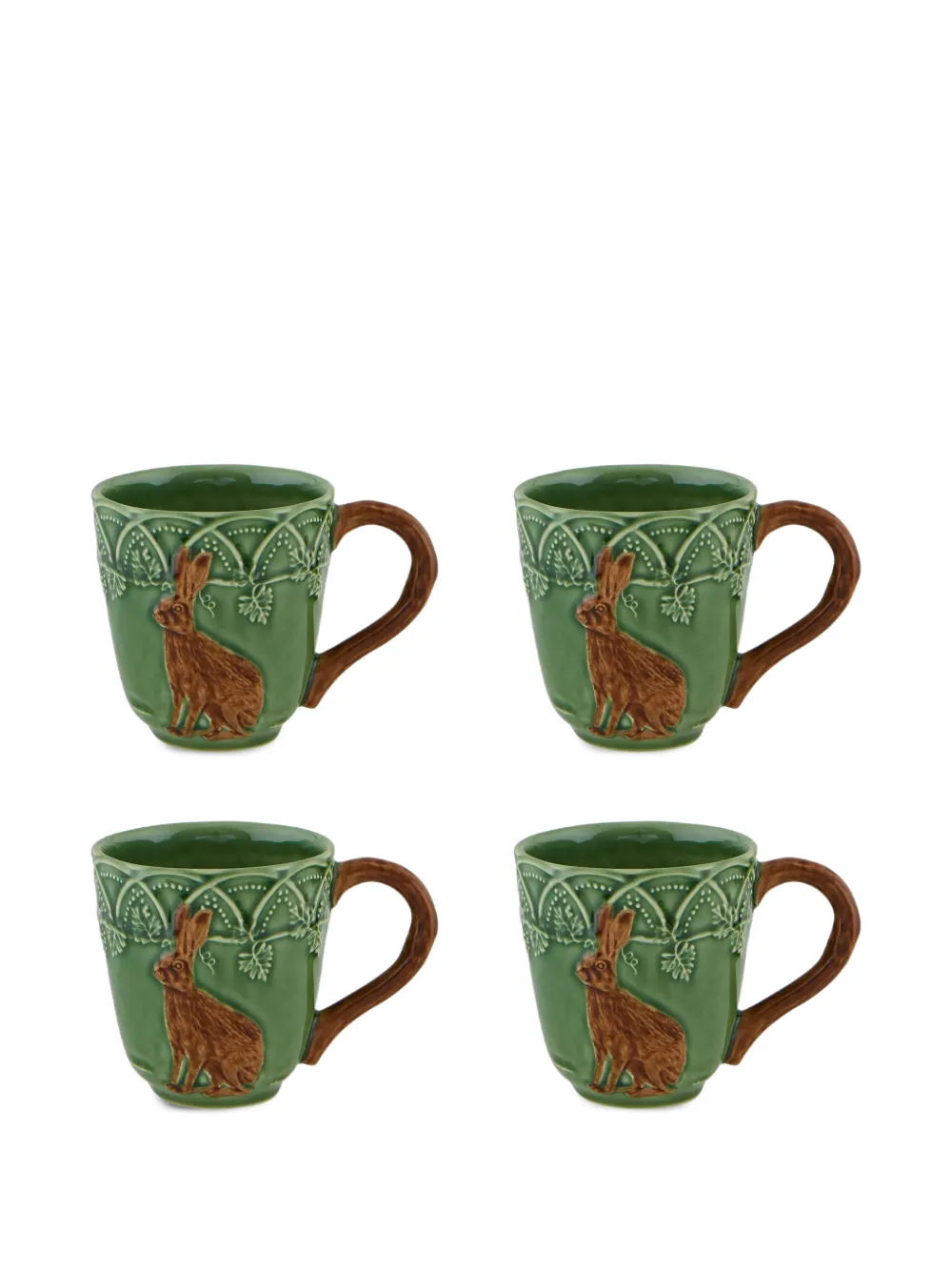 Bordallo Pinheiro Forest rabbit-motif mug (four-person setting) - Verde