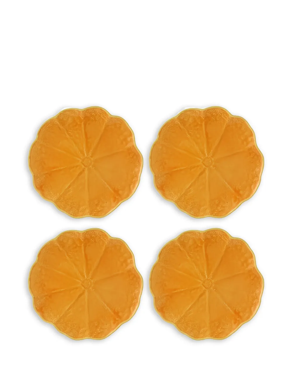 Bordallo Pinheiro Pumpkin embossed shallow plate (four-person setting) - Arancione