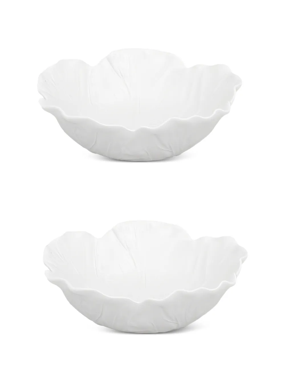 Bordallo Pinheiro medium Cabbage leaf bowl (two-person setting) - Bianco