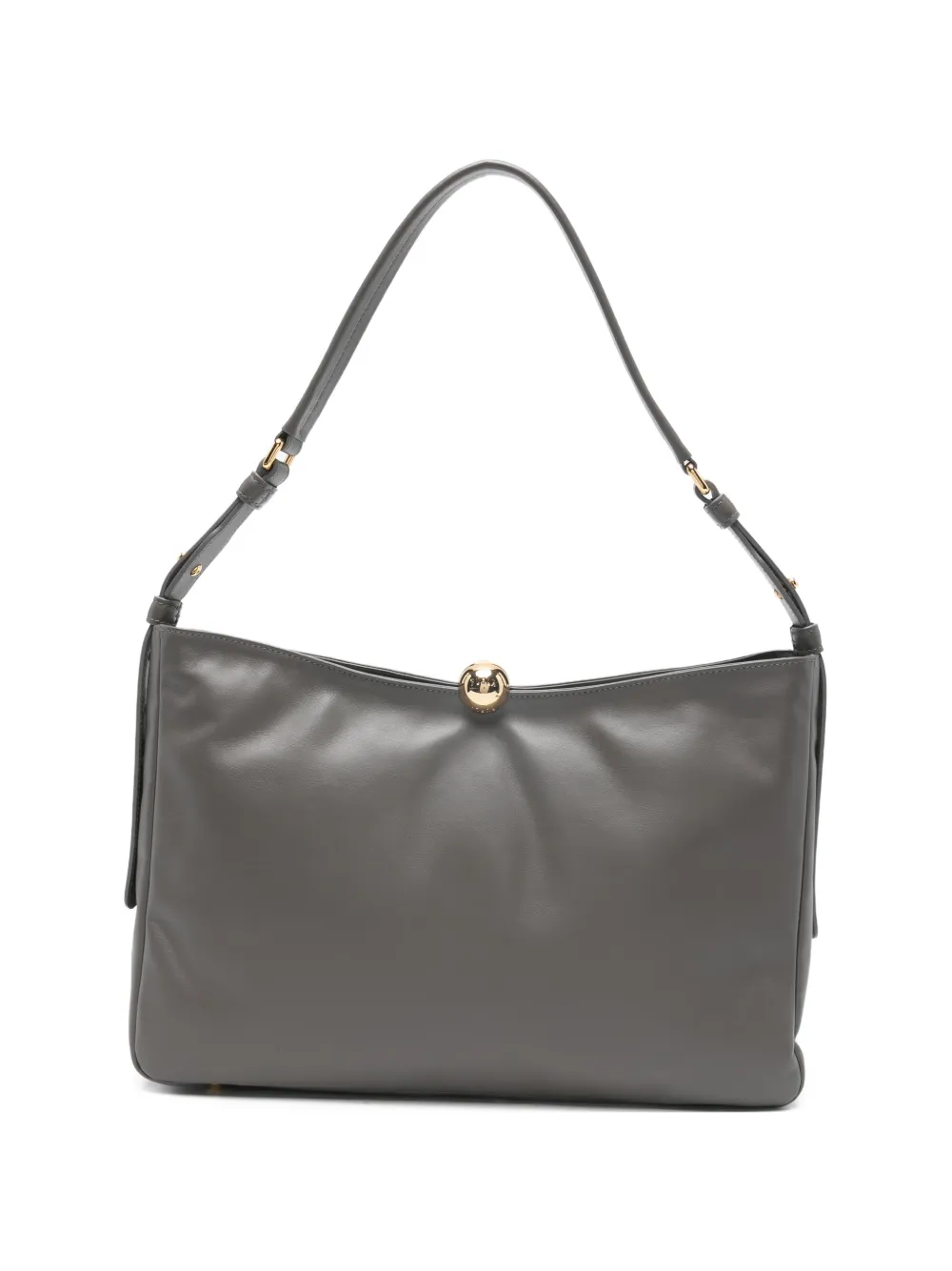 Furla gold-tone detail leather shoulder bag - Grigio