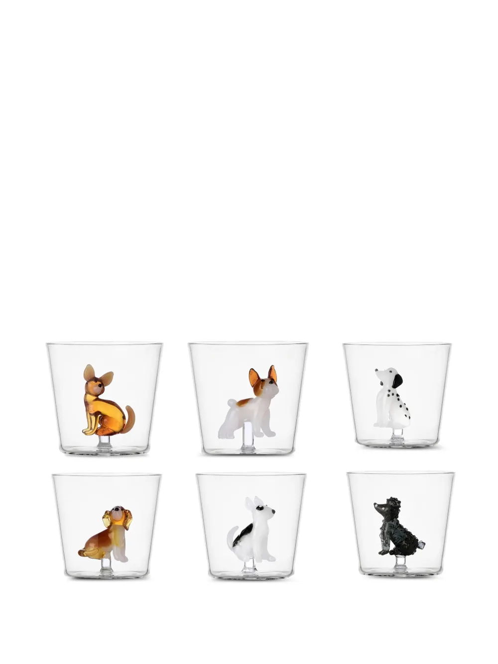 Ichendorf Milano dog tumblers (set of six) - Bianco