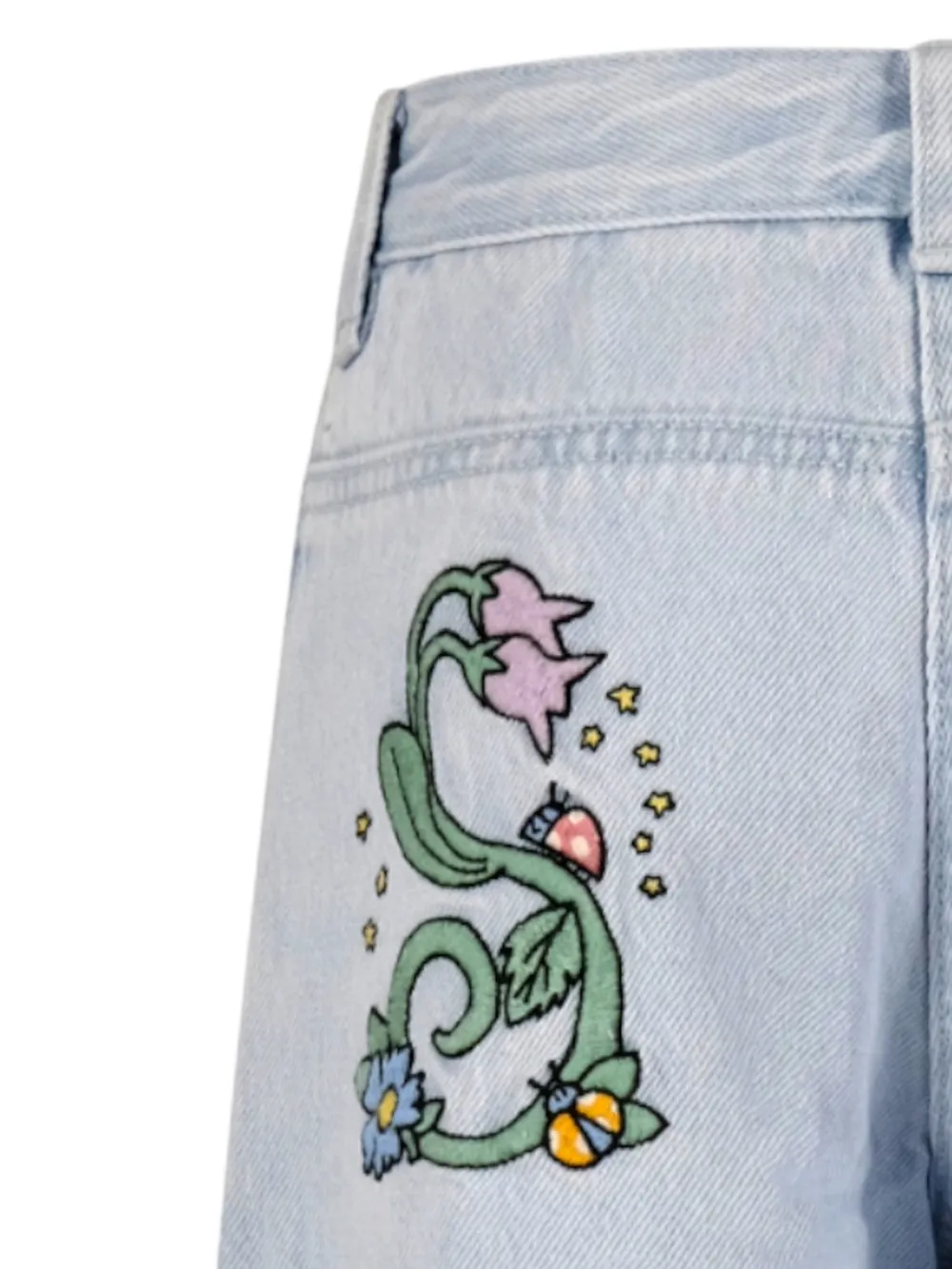 Stella McCartney Kids Jeans met grafische bloemen Blauw