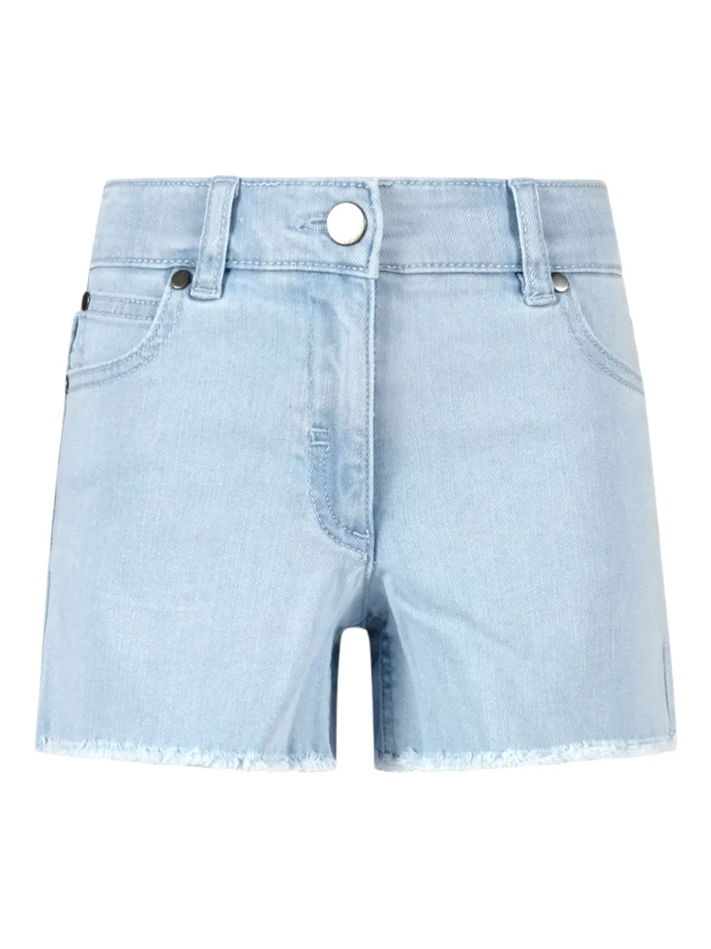 Stella McCartney Kids crochet-detail denim shorts - Blu