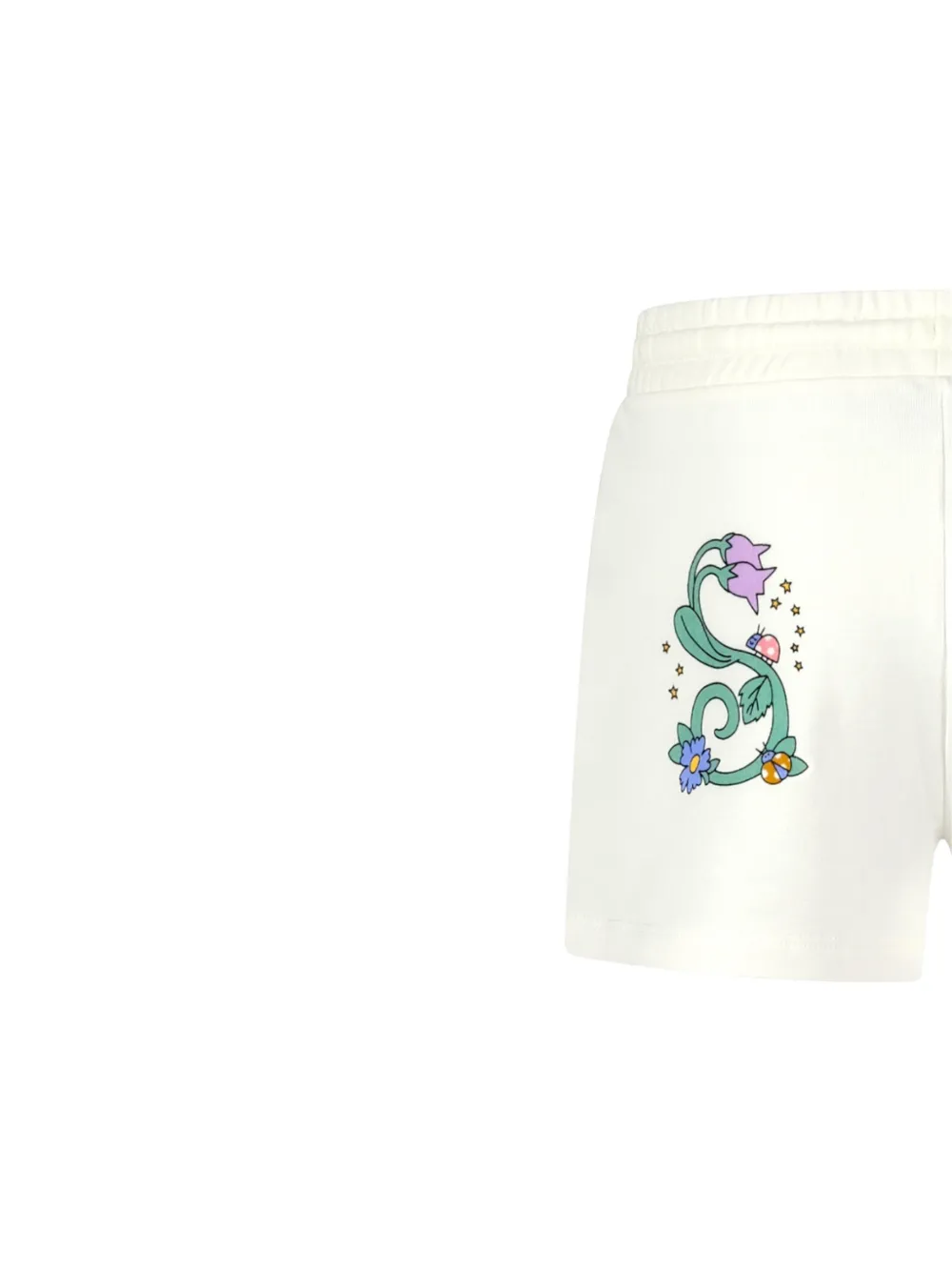 Stella McCartney Kids Shorts met bloemenprint en zak aan de achterkant Beige