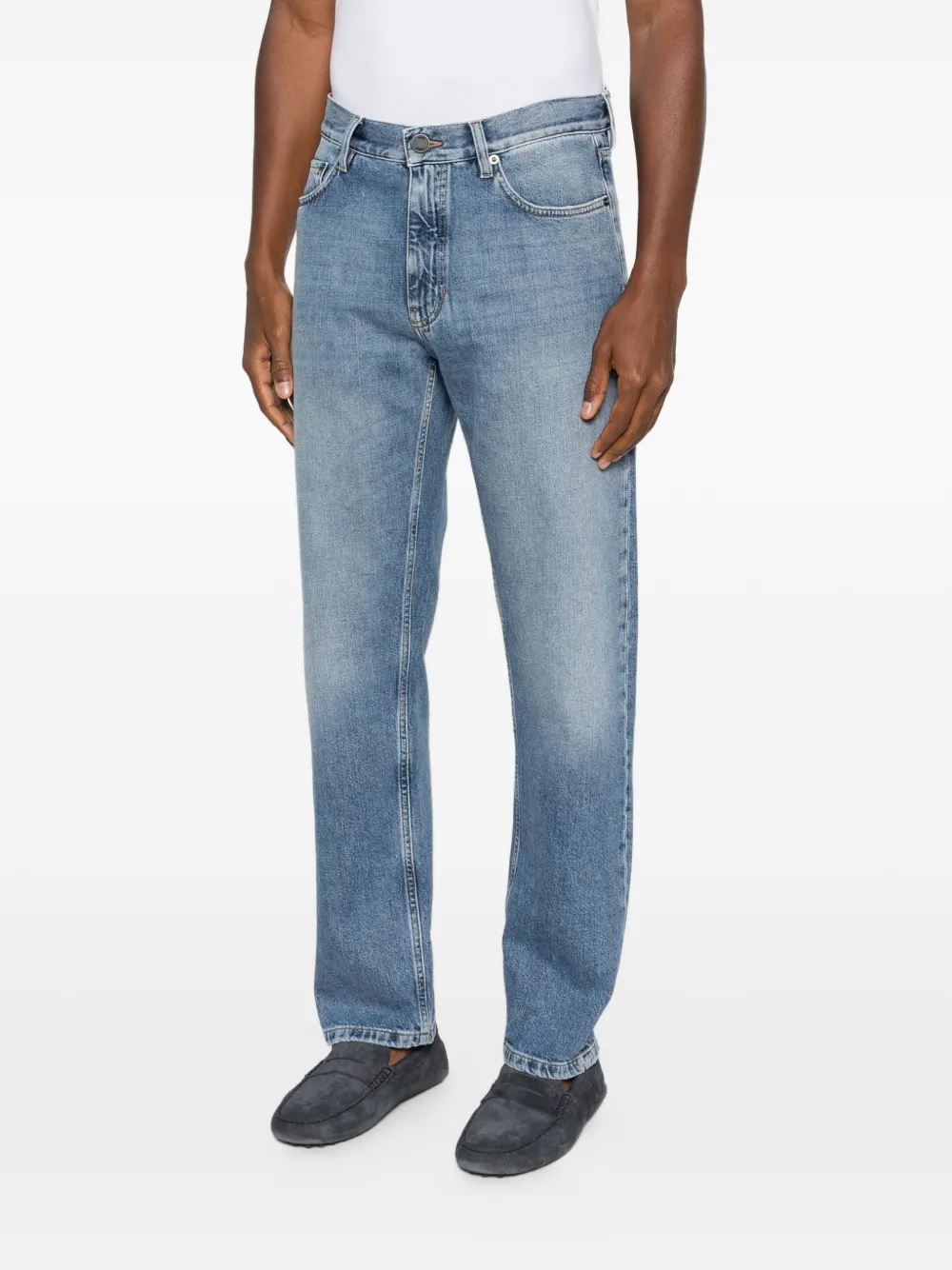 Zegna Jeans met riemlussen Blauw