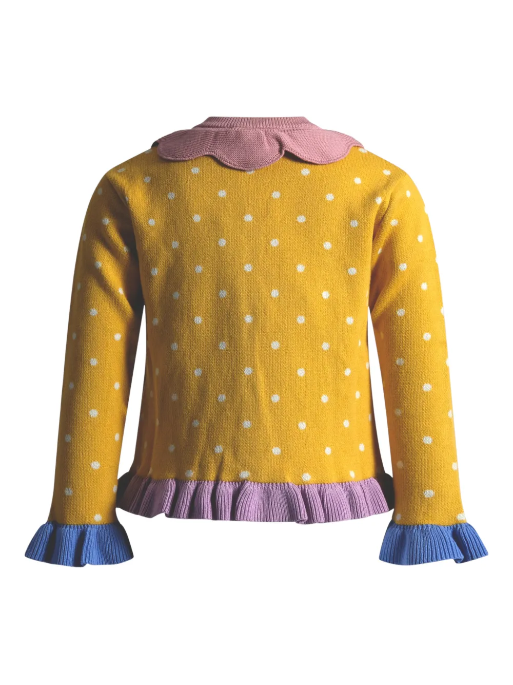 Stella McCartney Kids polka-dot-pattern ruffled cardigan | Girls Cardigans | Image 2
