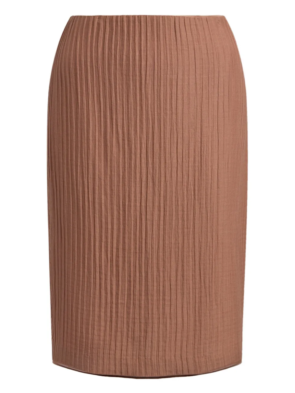 12 Storeez Crinkled Mini Skirt In Brown