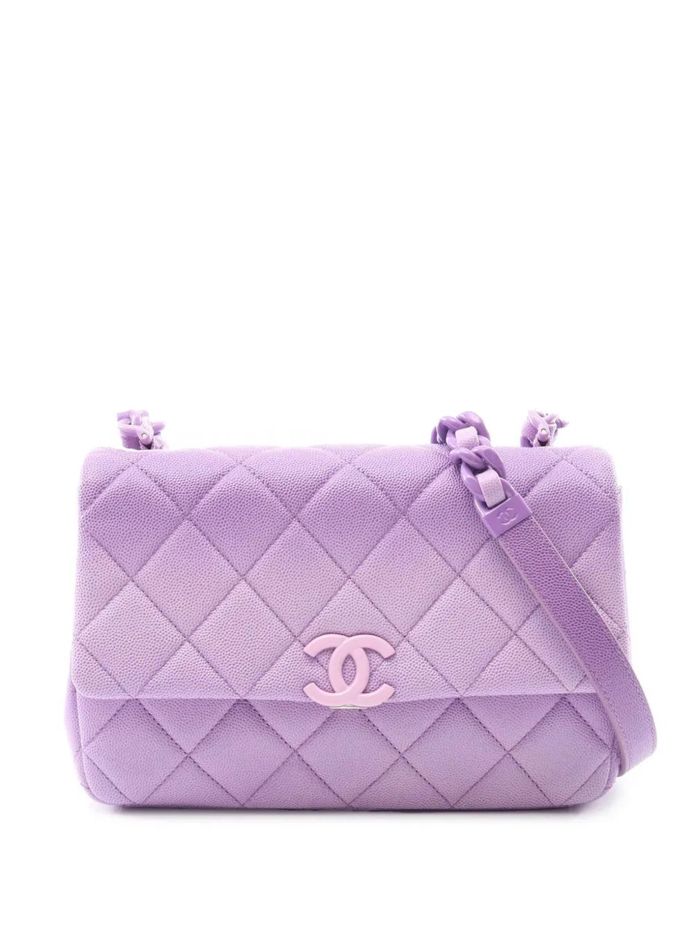CHANEL Pre-Owned 2021-2025 CC Quilted Caviar My Everything Flap Bag shoulder bag - Viola