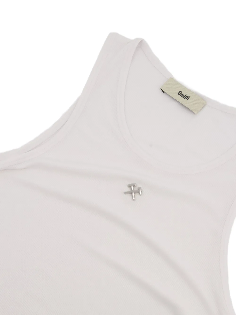 GmbH Nasser geribbelde tanktop Wit