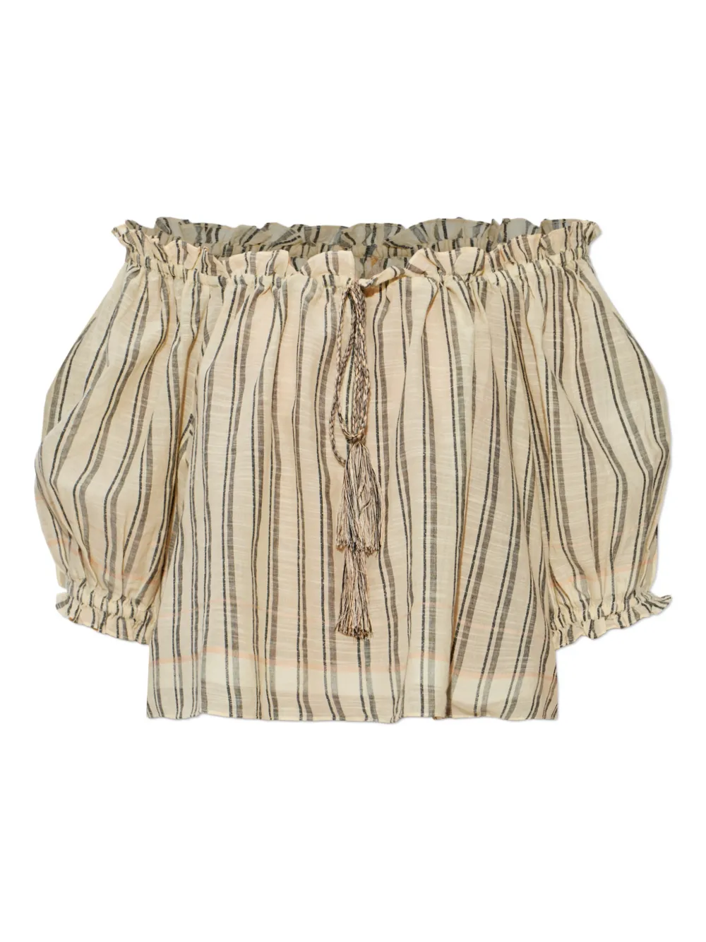 Ulla Johnson Paros ruffled striped top - Toni neutri