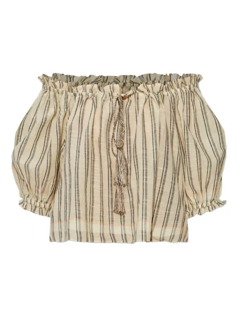 Ulla Johnson Paros ruffled striped top