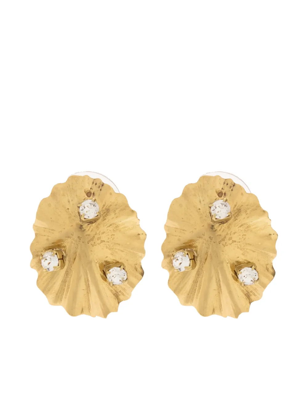 Ulla Johnson ruffled-design earrings - Oro