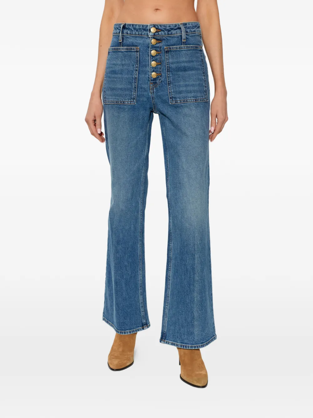 Button-Up Pocket Jeans