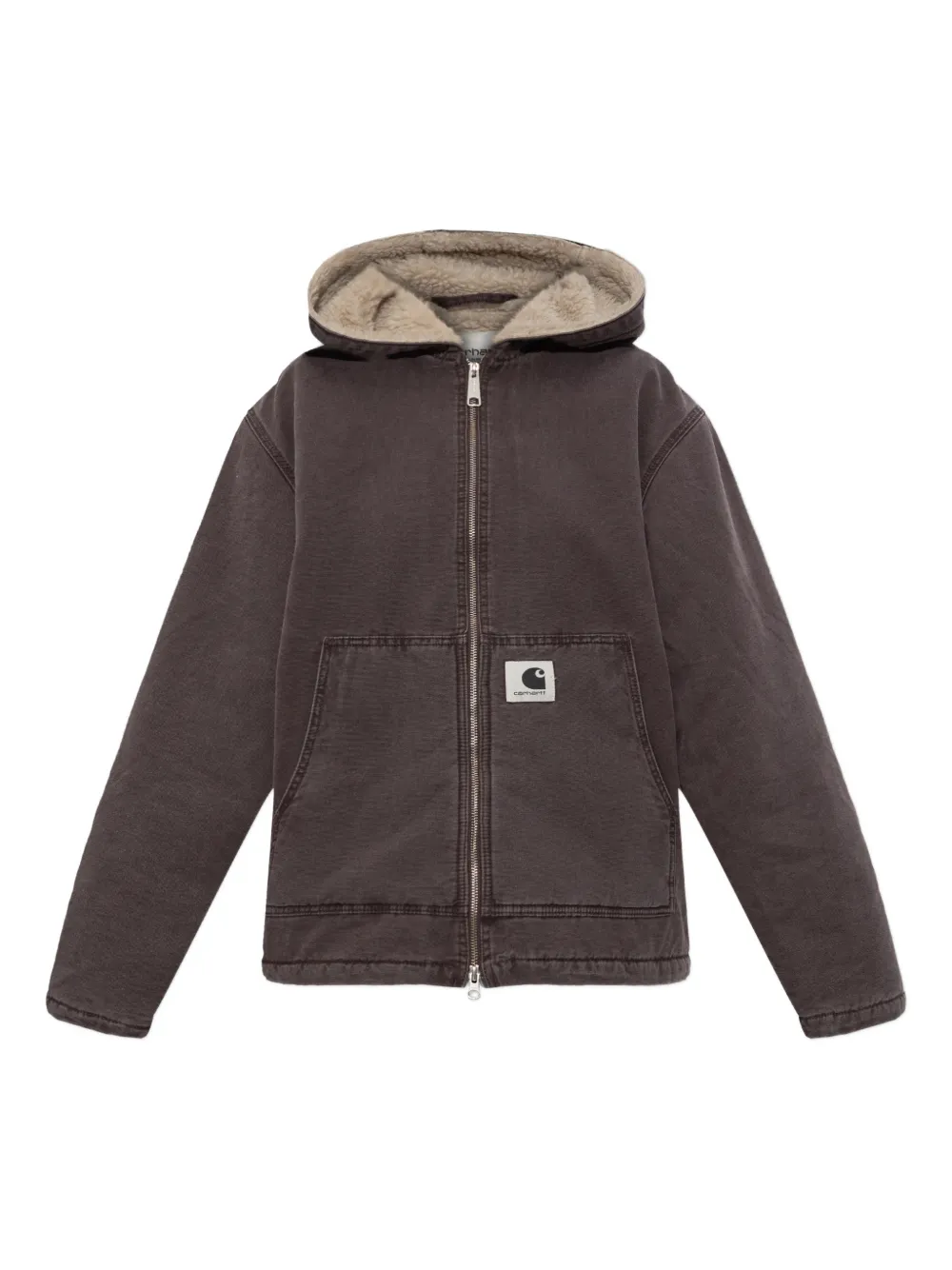 Carhartt WIP zip-up hooded jacket | Brown | Image 1