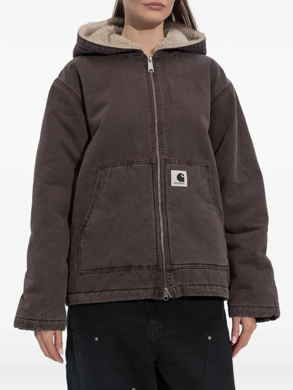  Carhartt Wip Zip-up Hooded Jacket - Brown 